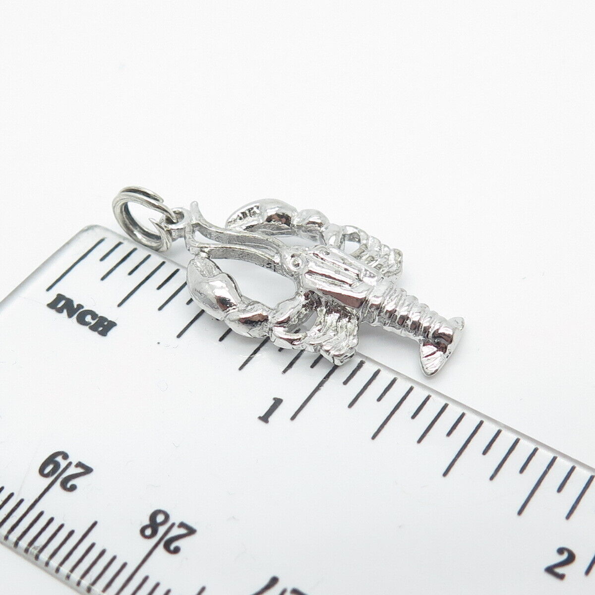 925 Sterling Silver Vintage Cancer Zodiac Sign Pendant