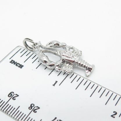 925 Sterling Silver Vintage Cancer Zodiac Sign Pendant