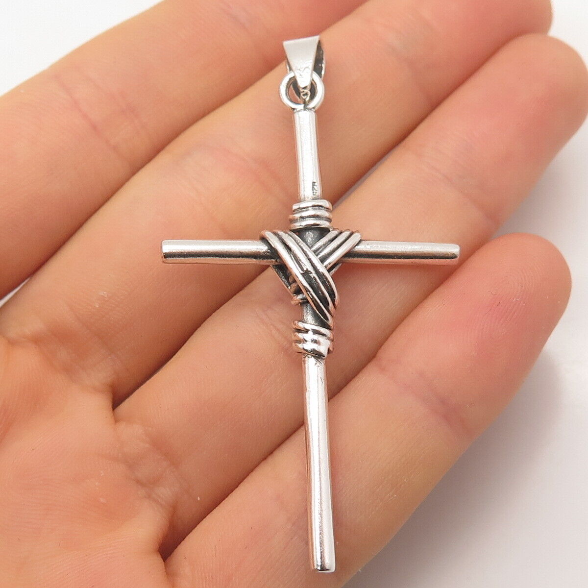 925 Sterling Silver Vintage Cross Pendant