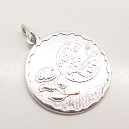 925 Sterling Silver Vintage RQC Rembrandt "A Day To Remember" Keepsake Pendant