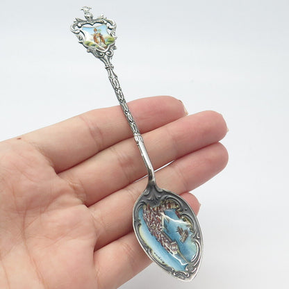 800 Silver Antique Colorful Enamel "Ragusa" Spoon