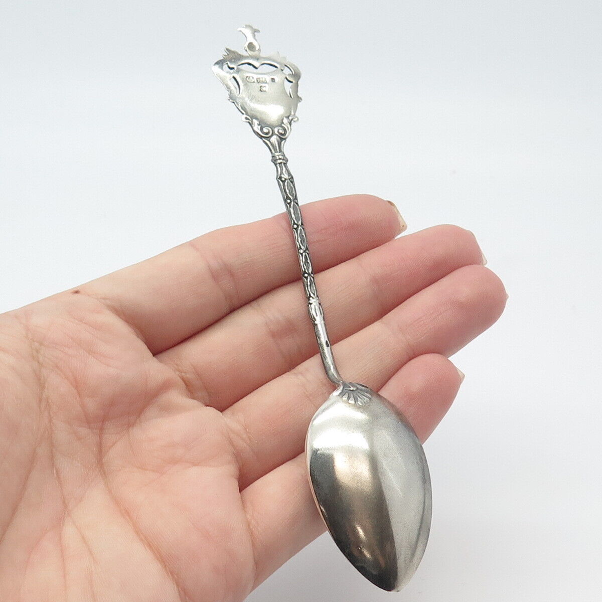 800 Silver Antique Colorful Enamel "Ragusa" Spoon