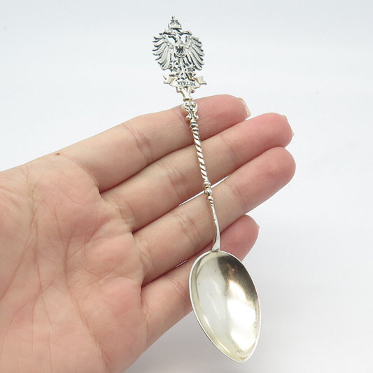 800 Silver Antique Enamel "Berlin" Coat of Arms Spoon