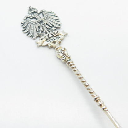 800 Silver Antique Enamel "Berlin" Coat of Arms Spoon