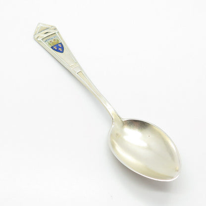 800 Silver Antique Germany Enamel "Versailles" Teaspoon