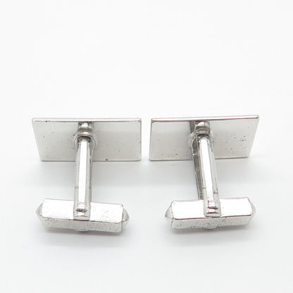 925 Sterling Silver Vintage Ornate Rectangle Cufflinks