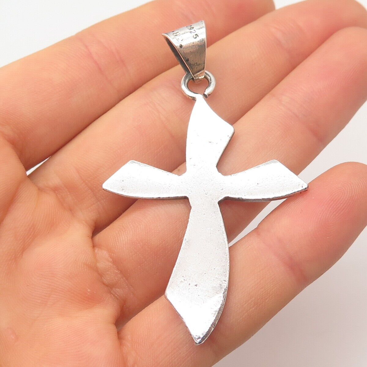 925 Sterling Silver Vintage Mexico Cross Pendant