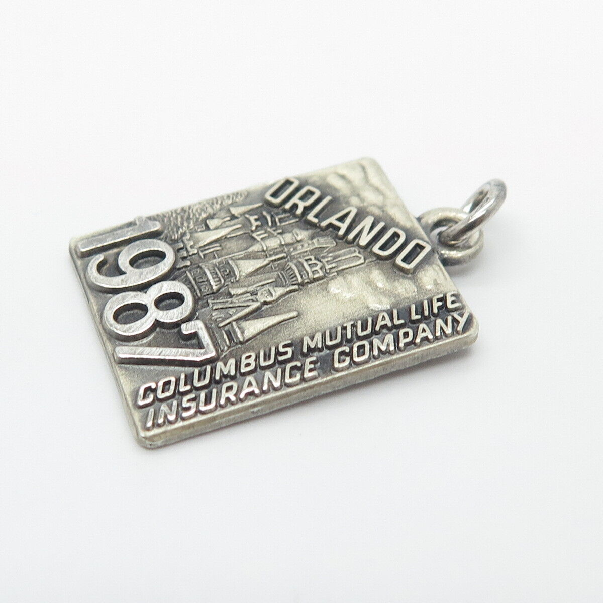 925 Sterling Silver Vintage 1987 Orlando Columbus Mutual Life Insurance Pendant