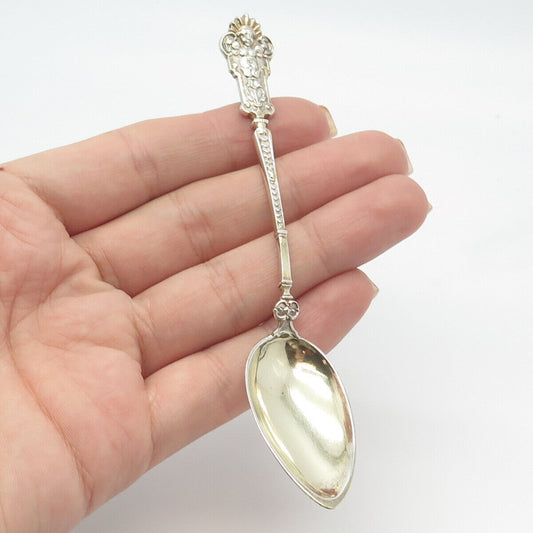 800 Silver Antique Demitasse Tribal God Spoon