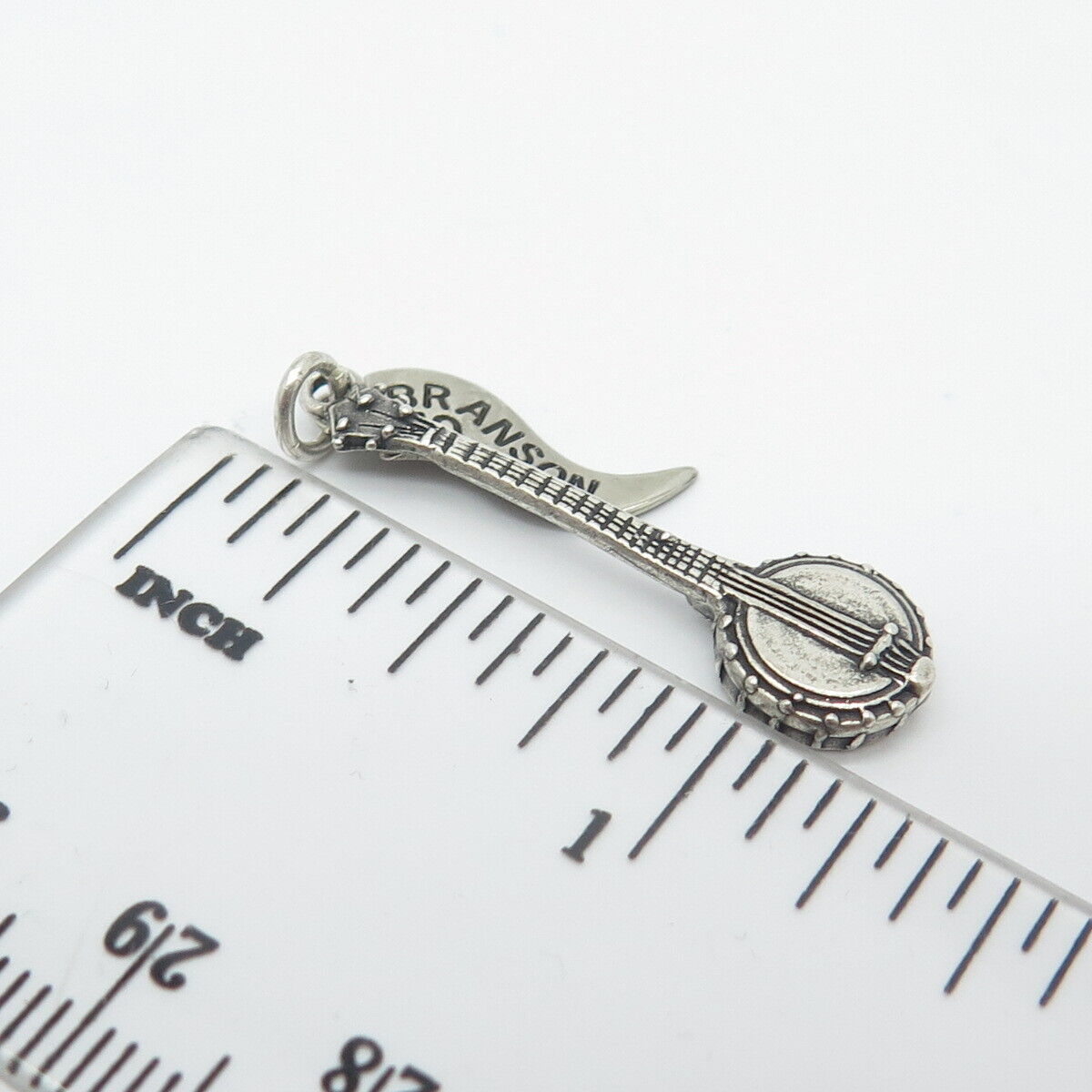 925 Sterling Silver Vintage Banjo-Ukulele Musical Instrument Charm Pendant