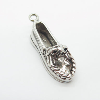 925 Sterling Silver Vintage Sun West Lady's Pump Shoe Charm Pendant