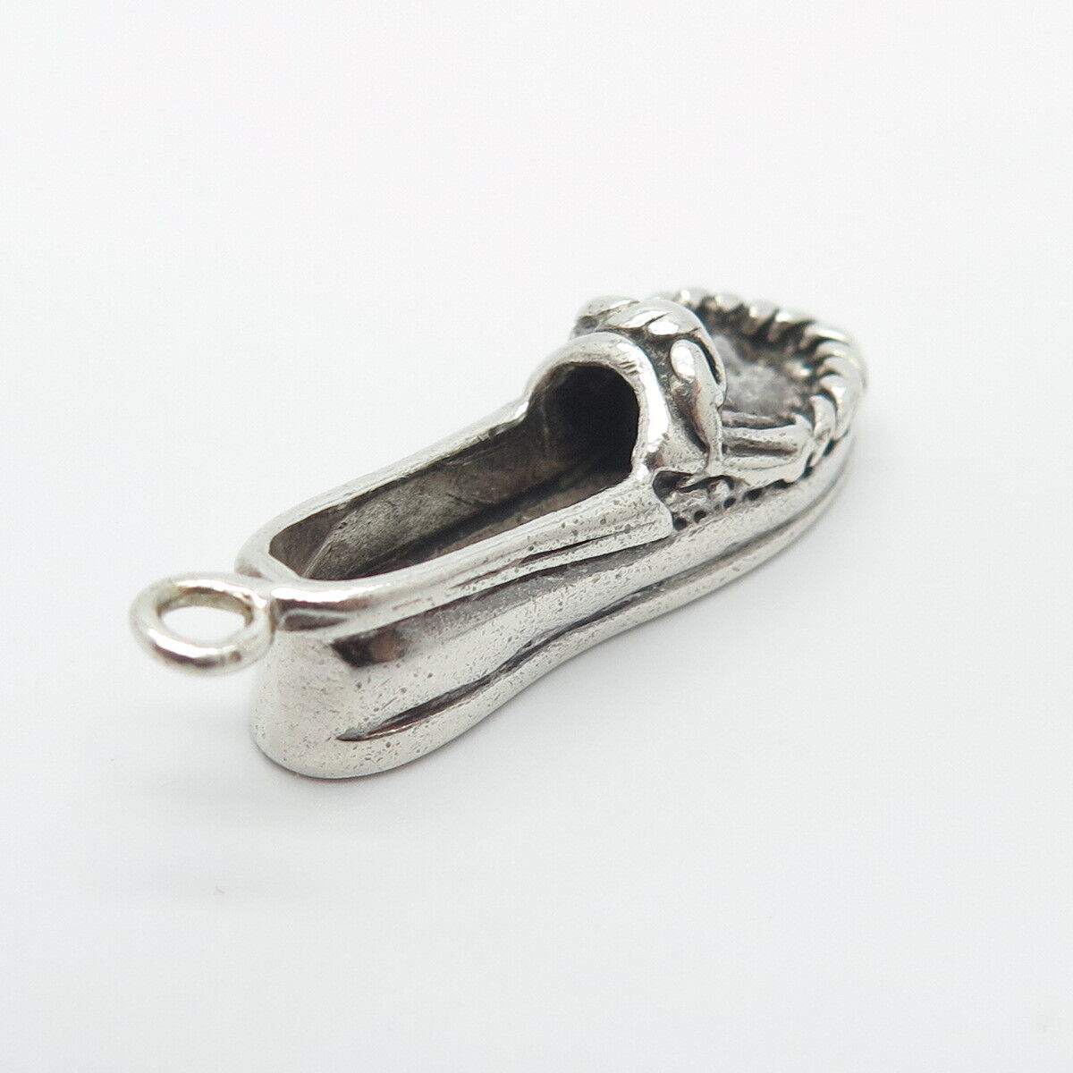 925 Sterling Silver Vintage Sun West Lady's Pump Shoe Charm Pendant