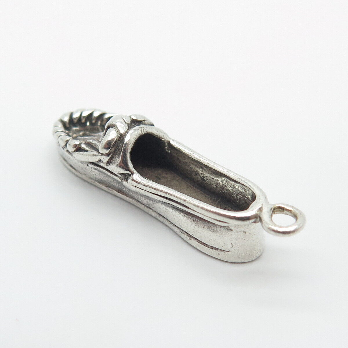 925 Sterling Silver Vintage Sun West Lady's Pump Shoe Charm Pendant