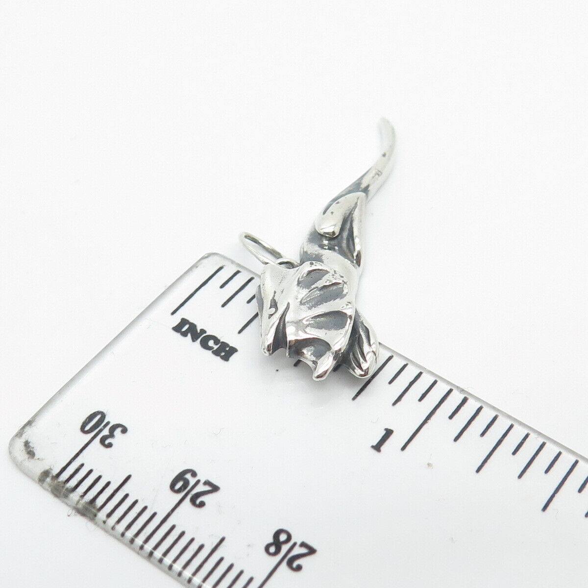 925 Sterling Silver Vintage Lion Charm Pendant