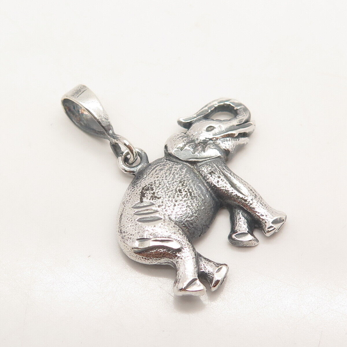 925 Sterling Silver Vintage Elephant For Good Luck Pendant