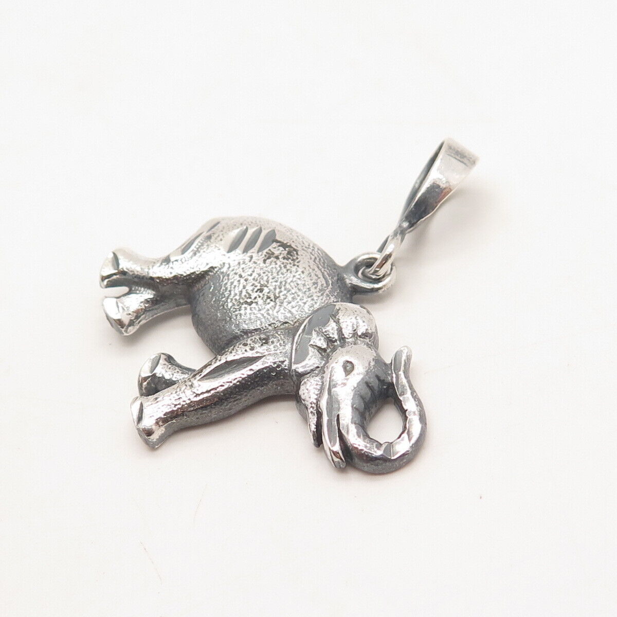 925 Sterling Silver Vintage Elephant For Good Luck Pendant