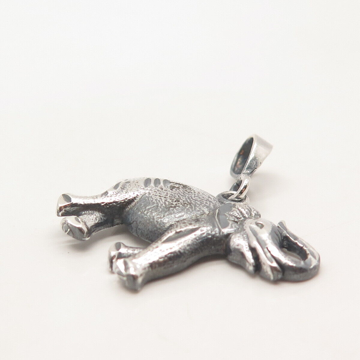 925 Sterling Silver Vintage Elephant For Good Luck Pendant