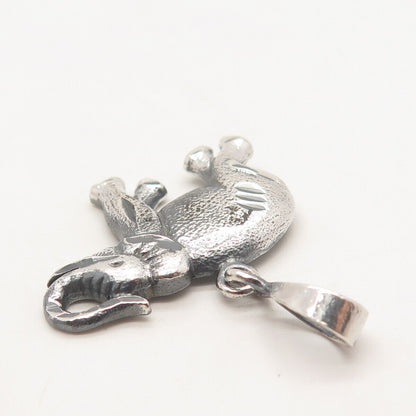 925 Sterling Silver Vintage Elephant For Good Luck Pendant