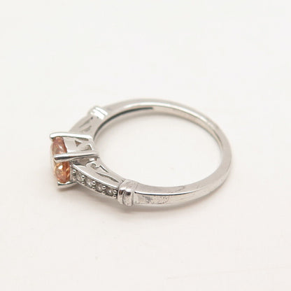 925 Sterling Silver Multi-Color C Z Ring Size 7