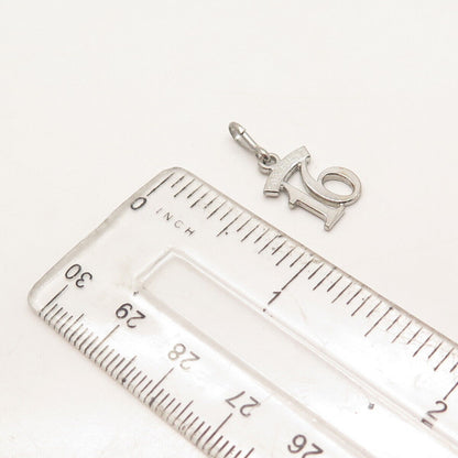 925 Sterling Silver Vintage "Sweet 16" Lucky Number Charm Pendant