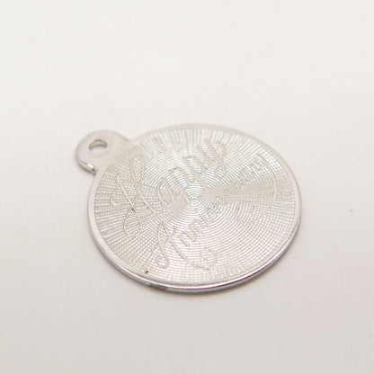 925 Sterling Silver Vintage "Happy Anniversary" Charm Pendant