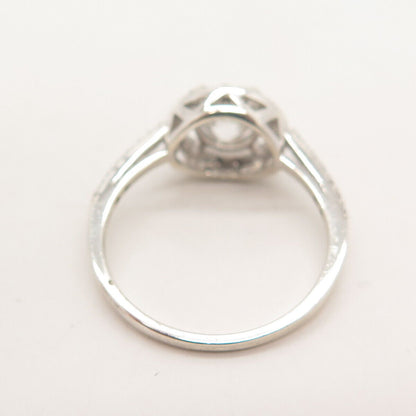 925 Sterling Silver Round-Cut C Z Ring Size 7