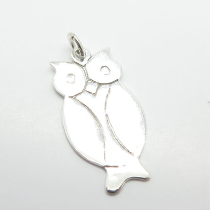 925 Sterling Silver Vintage Wise Owl Pendant