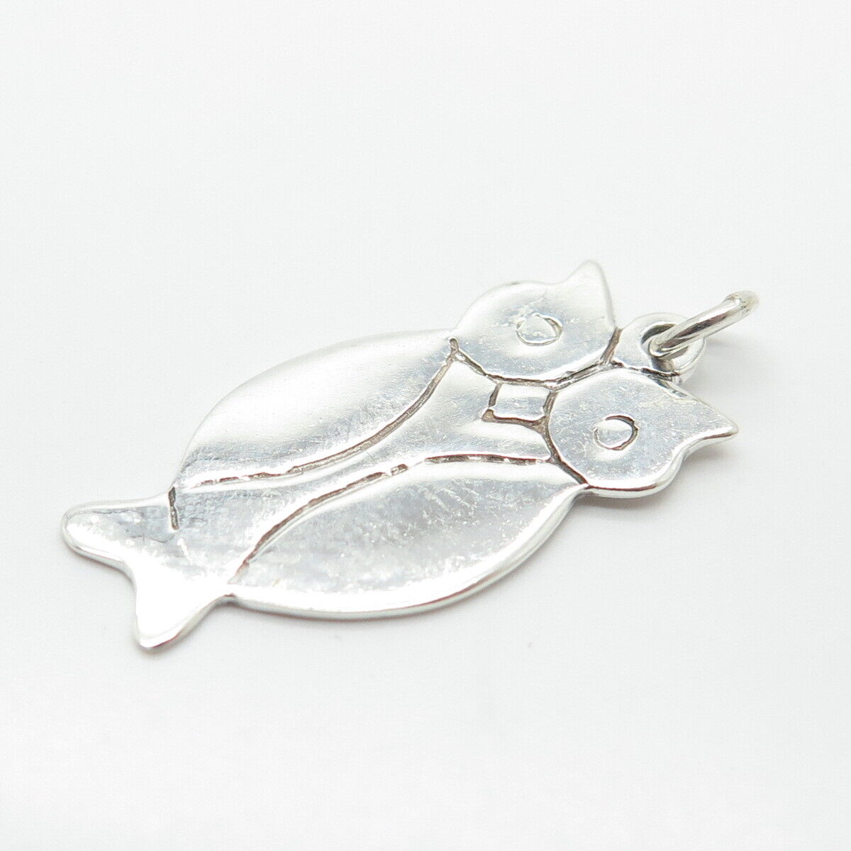 925 Sterling Silver Vintage Wise Owl Pendant