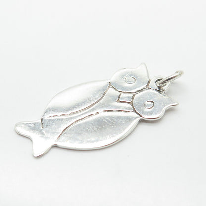 925 Sterling Silver Vintage Wise Owl Pendant