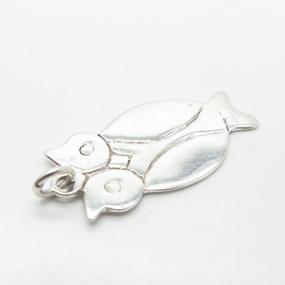 925 Sterling Silver Vintage Wise Owl Pendant