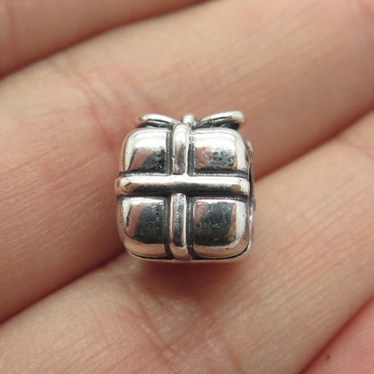 925 Sterling Silver Pandora Present Box Bead Charm