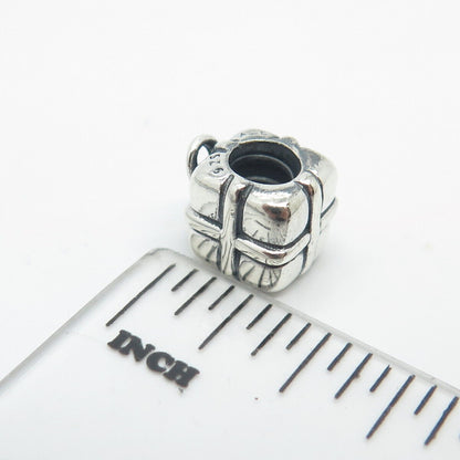 925 Sterling Silver Pandora Present Box Bead Charm