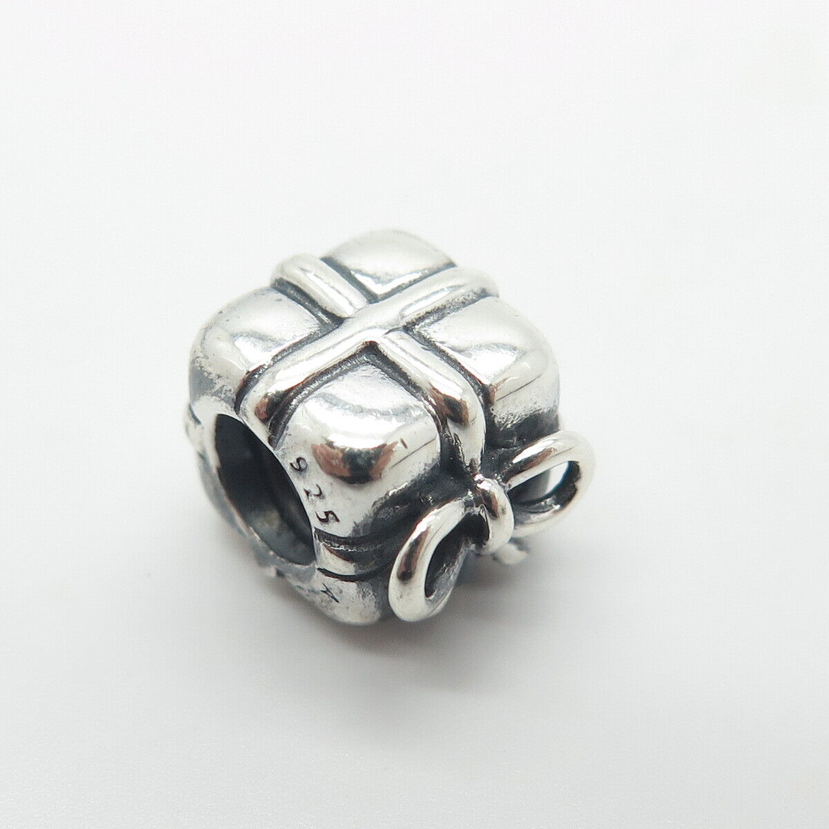 925 Sterling Silver Pandora Present Box Bead Charm