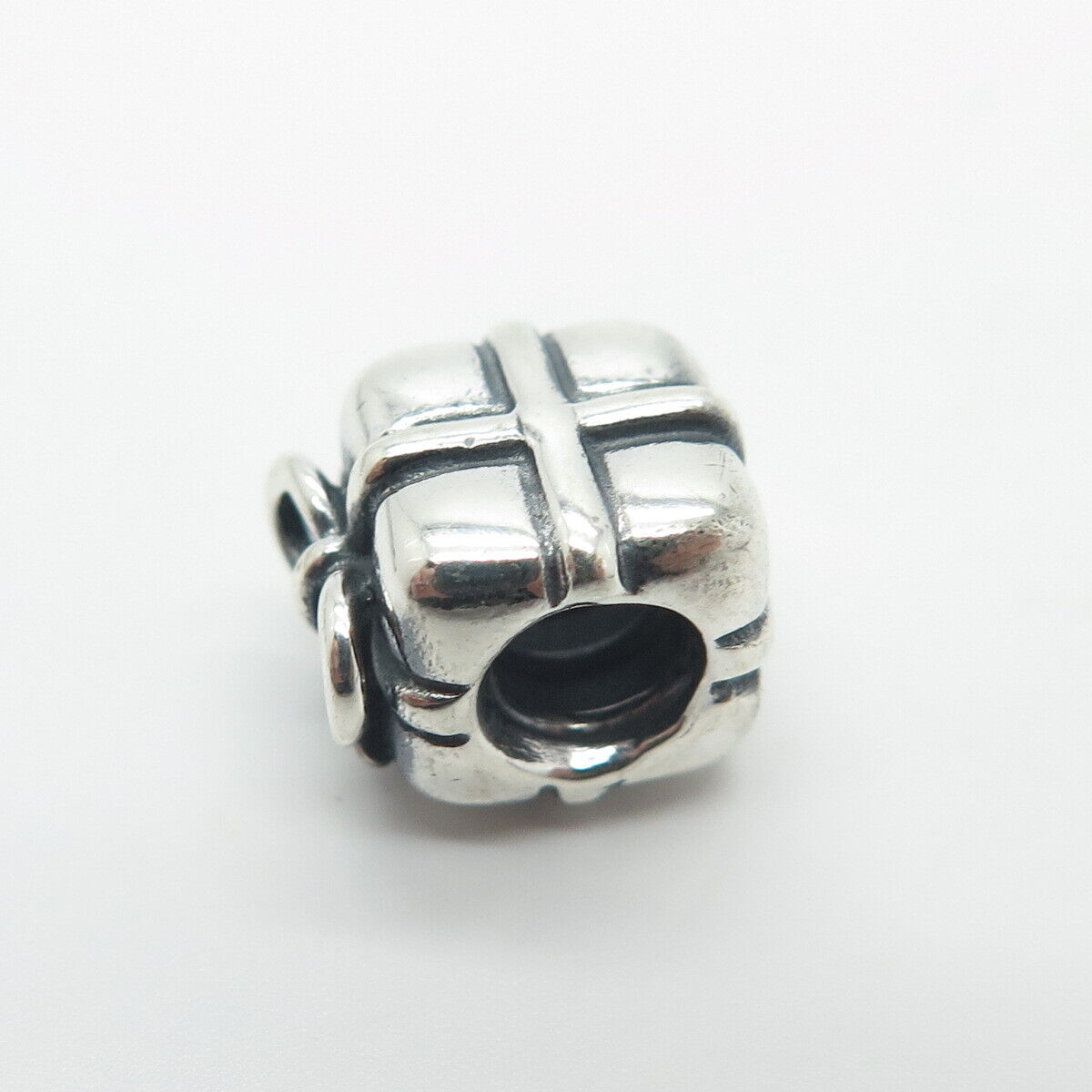 925 Sterling Silver Pandora Present Box Bead Charm