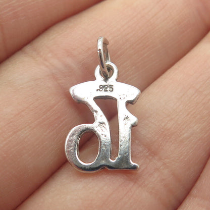 925 Sterling Silver Vintage "Sweet 16" Lucky Number Charm Pendant