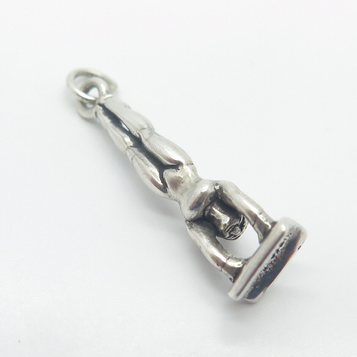 925 Sterling Silver Vintage Sunwest Athlete / Gymnast 3D Pendant