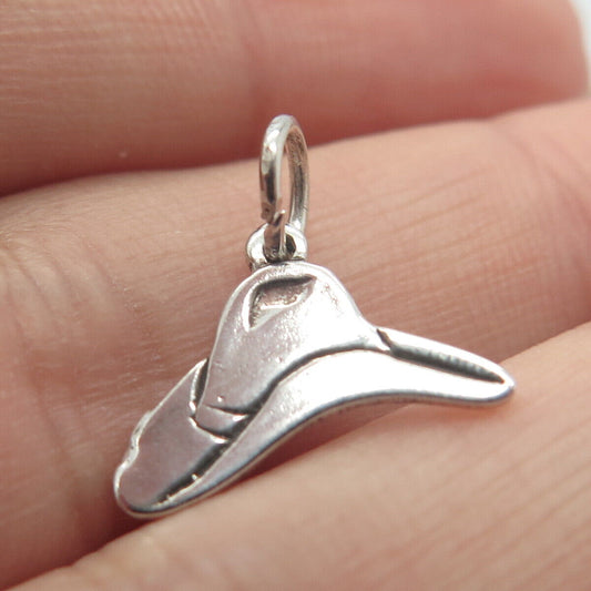 925 Sterling Silver Vintage Sunwest Cowboy Hat Minimalist Pendant