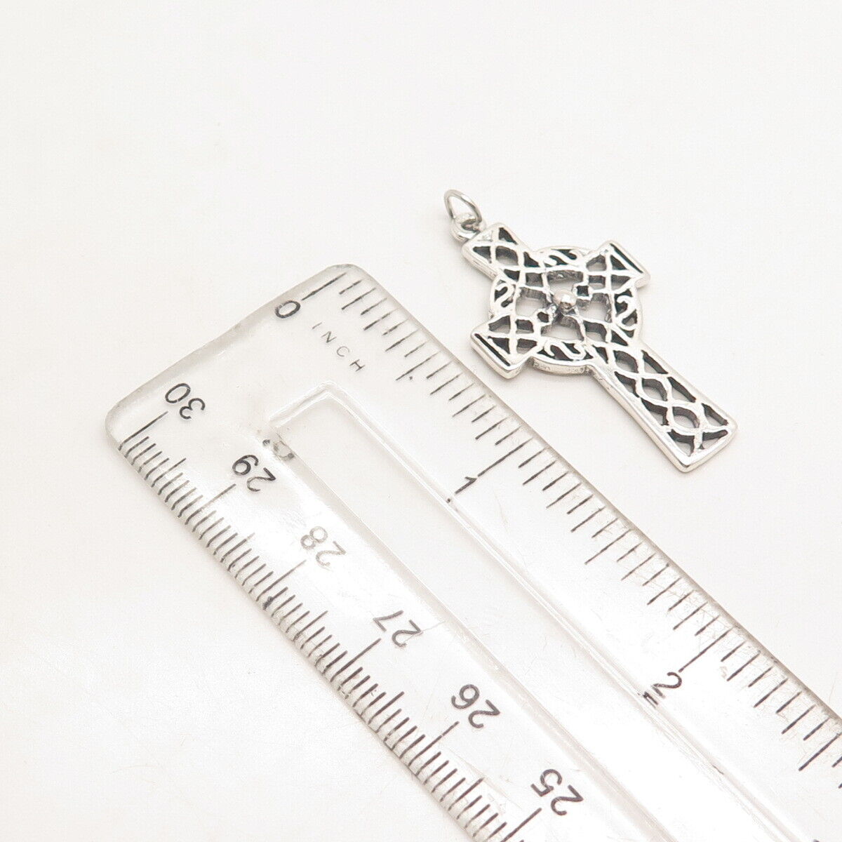 925 Sterling Silver Vintage Celtic Cross Pendant