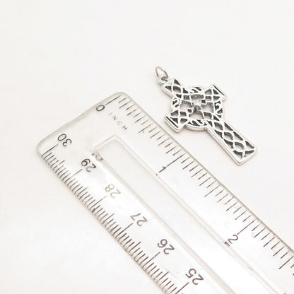 925 Sterling Silver Vintage Celtic Cross Pendant