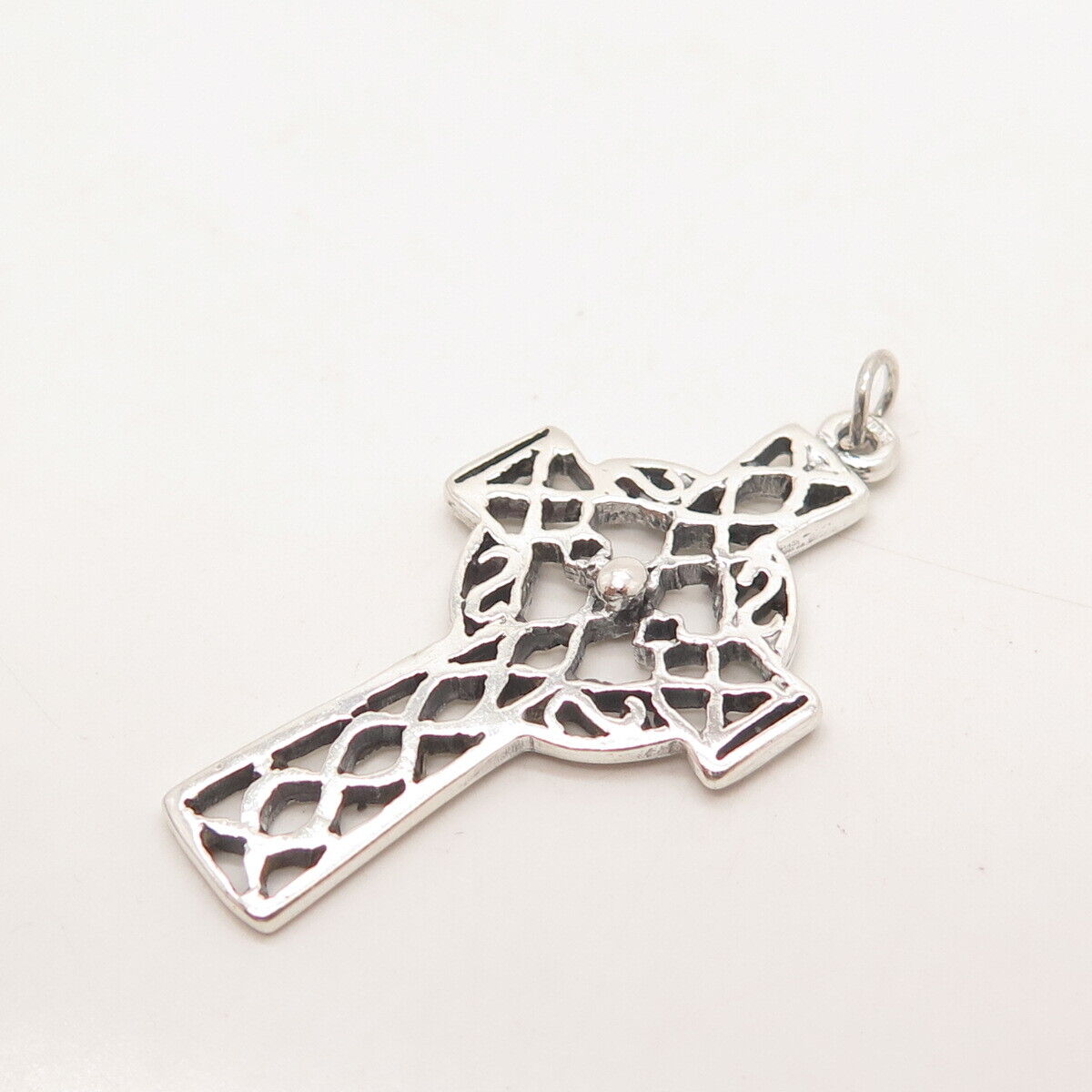 925 Sterling Silver Vintage Celtic Cross Pendant