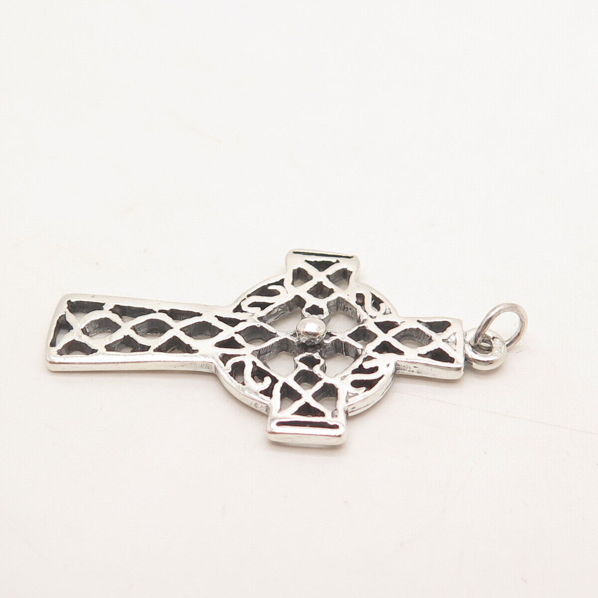 925 Sterling Silver Vintage Celtic Cross Pendant