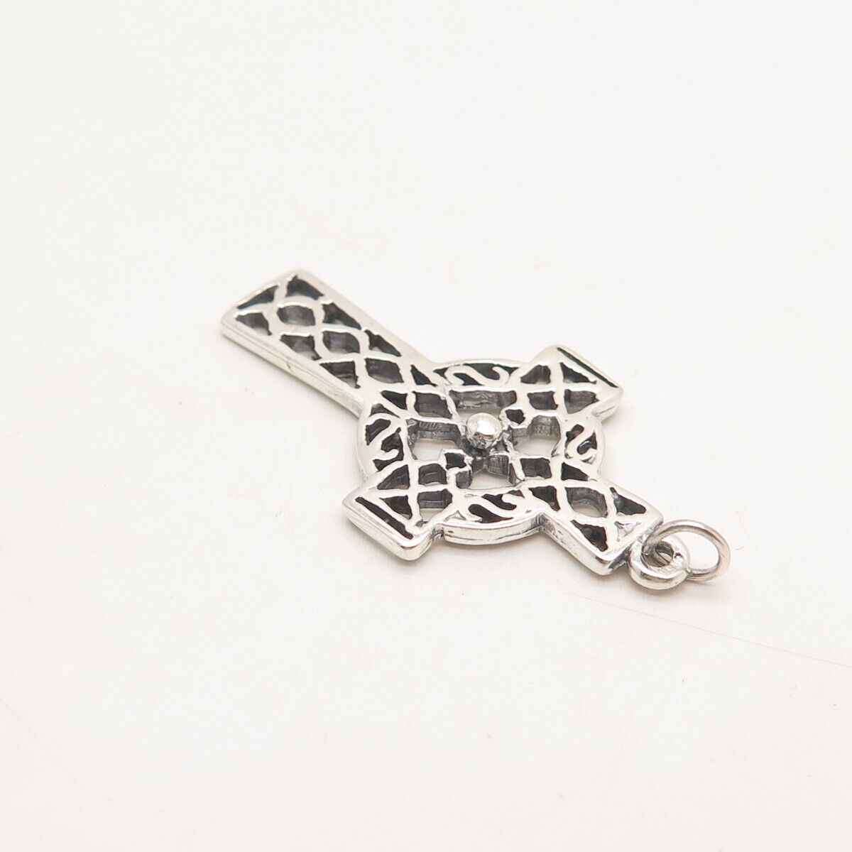 925 Sterling Silver Vintage Celtic Cross Pendant