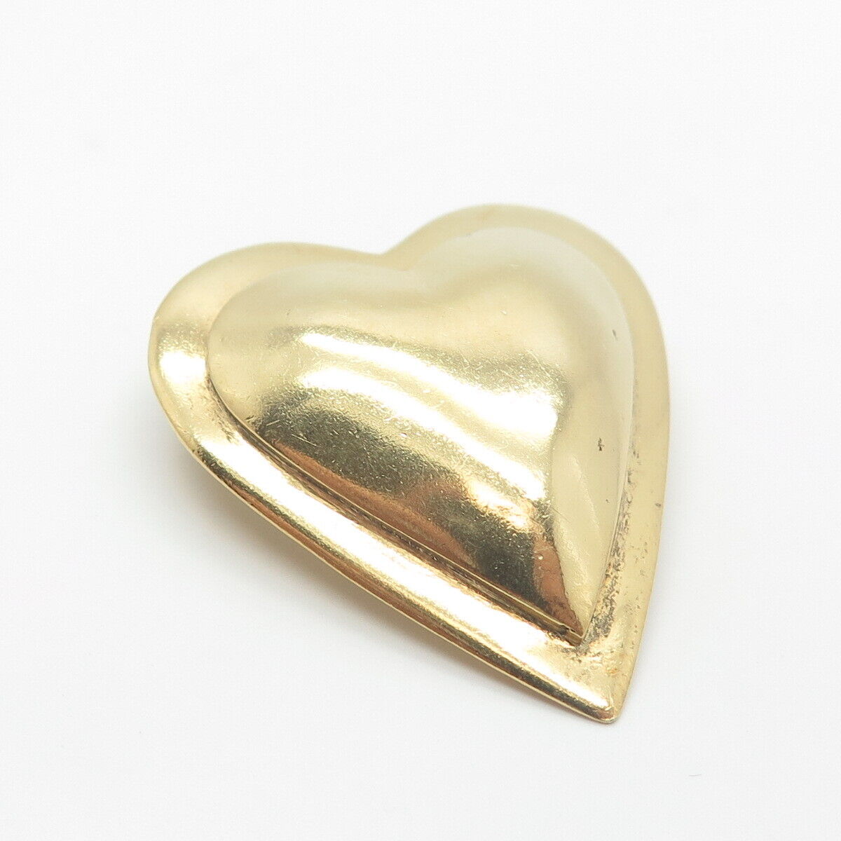 925 Sterling Silver Gold Plated Vintage Robin Kahn Heart Central Part