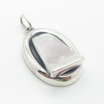 925 Sterling Silver Vintage I I F Modernist Pendant