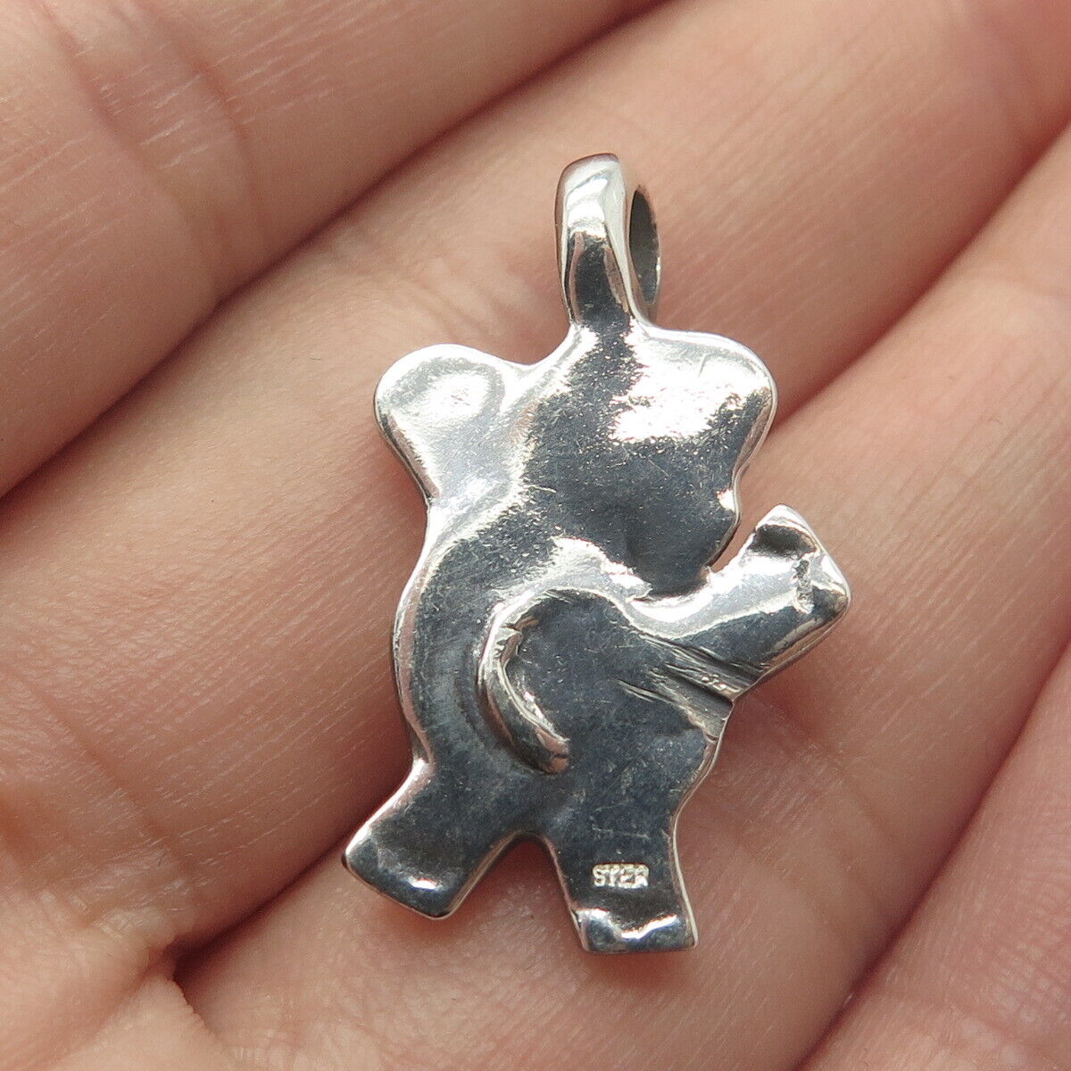 925 Sterling Silver Vintage Elephant For Good Luck Charm Pendant