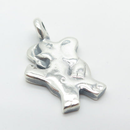 925 Sterling Silver Vintage Elephant For Good Luck Charm Pendant