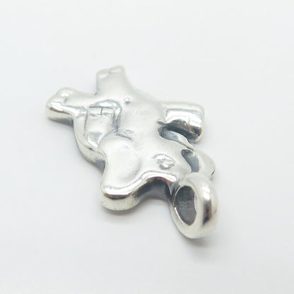 925 Sterling Silver Vintage Elephant For Good Luck Charm Pendant