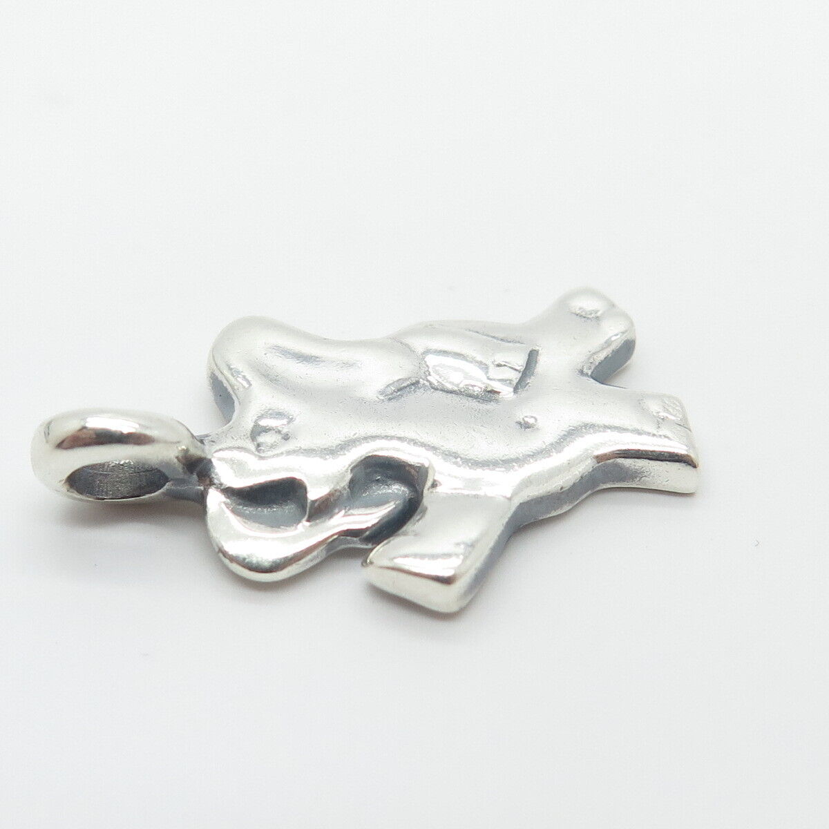 925 Sterling Silver Vintage Elephant For Good Luck Charm Pendant