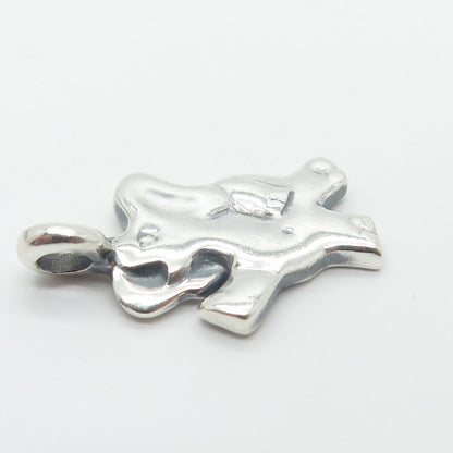 925 Sterling Silver Vintage Elephant For Good Luck Charm Pendant