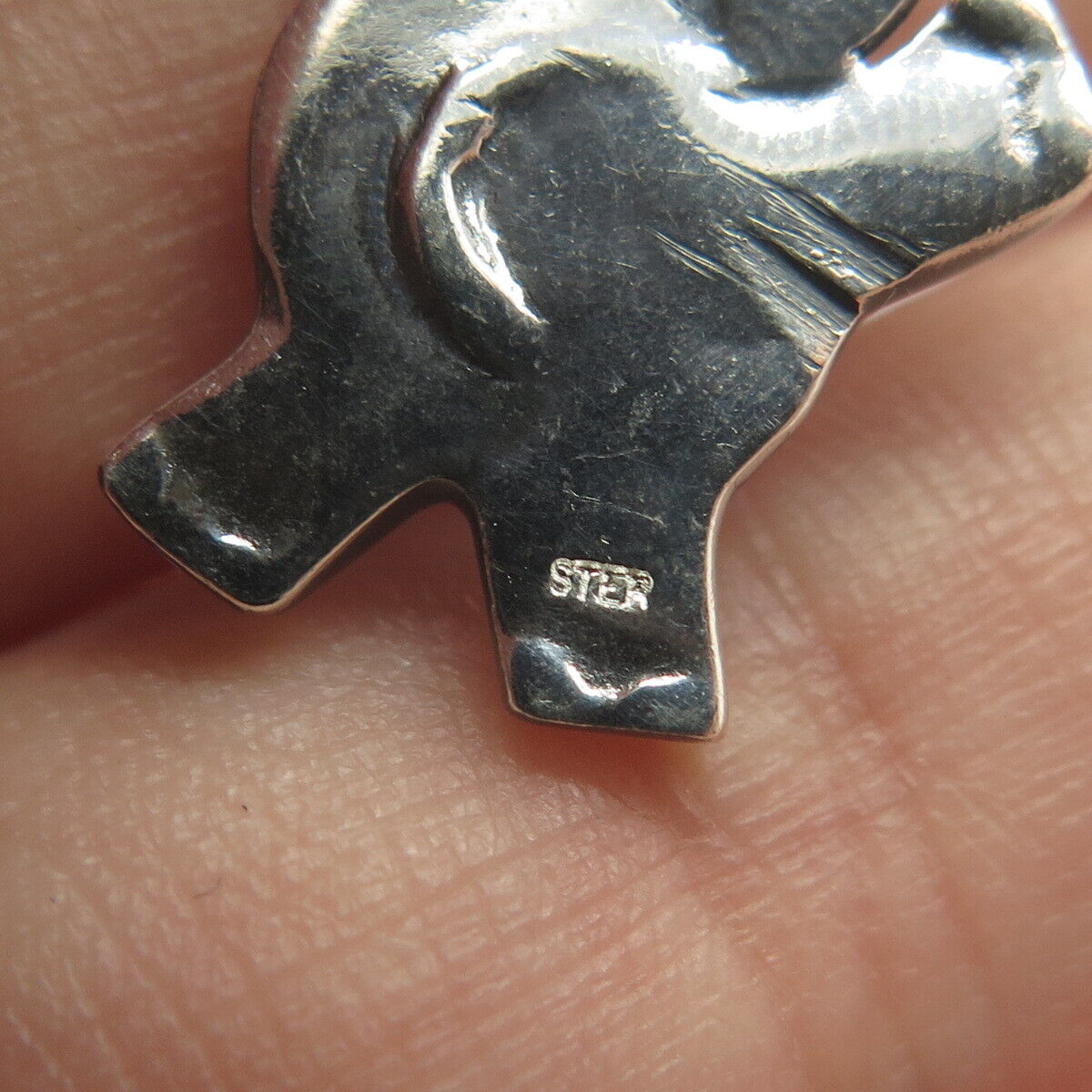 925 Sterling Silver Vintage Elephant For Good Luck Charm Pendant